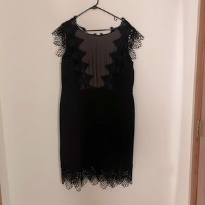 Illusion front LBD, is a stunner, beautiful detail at sleeve and hem-great buy!